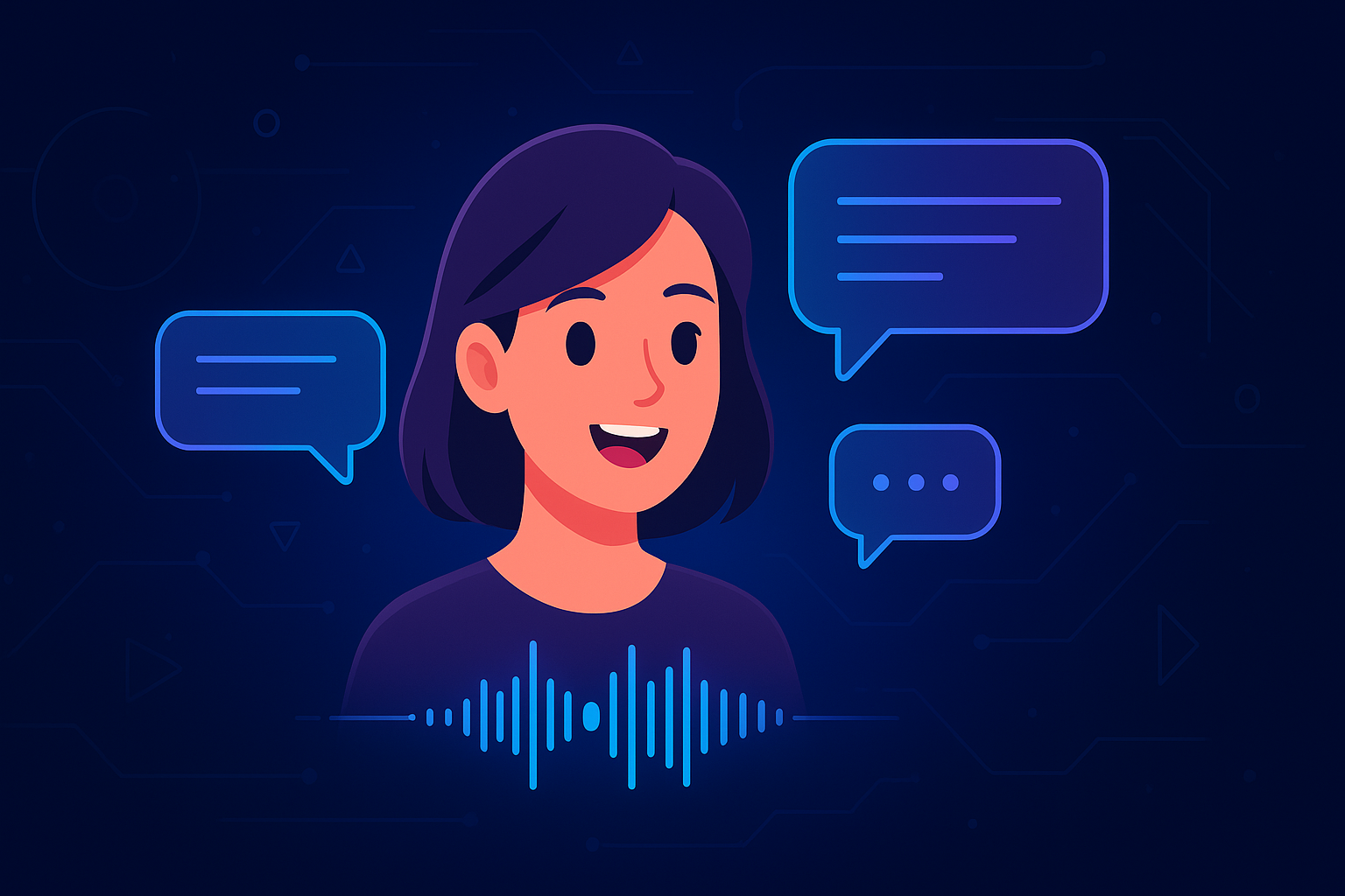 Animated avatar with microphone